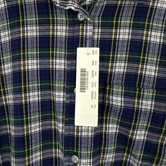 J.Crew Button Down Shirt Plaid Flannel Classic Fit Boyfriend Preppy US 00 NWT - Picture 8 of 14